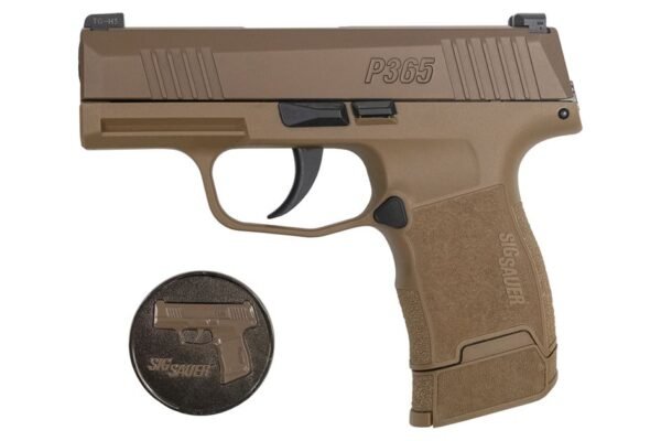 Sig Sauer P365 9mm Coyote Tan NRA Special Edition Pistol with Three Magazines