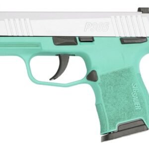 Sig Sauer P365 Micro Compact 9mm Pistol with Robins Egg Blue Cerakote Frame and Silver Cerakote Slide